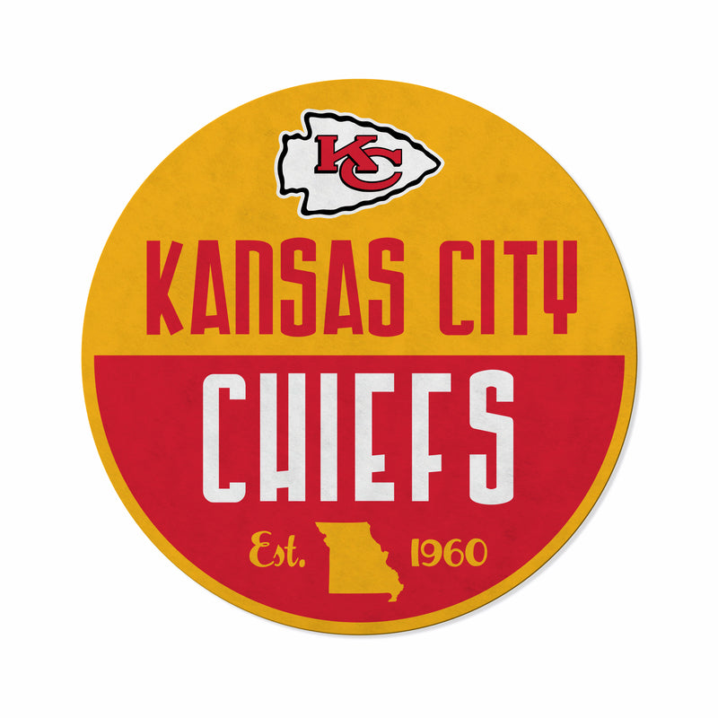 Chiefs Shape Cut Logo With Header Card - Classic Design