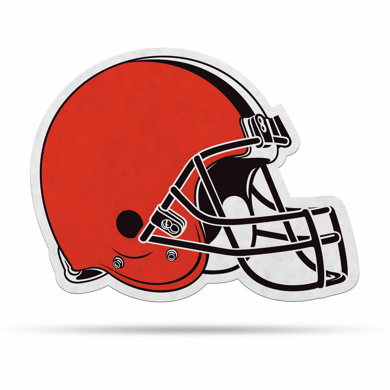 NFL Cleveland Browns Classic Helmet Shape Cut Pennant - Home and Living Room Décor - Soft Felt EZ to Hang By Rico Industries