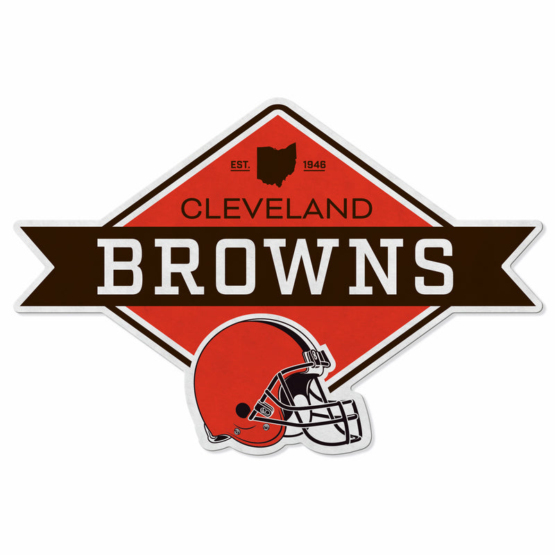 Browns Shape Cut Logo With Header Card - Diamond Design