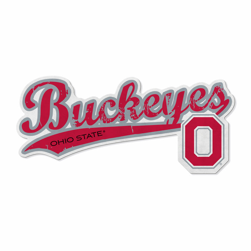 Ohio State University Shape Cut Logo With Header Card - Distressed Design