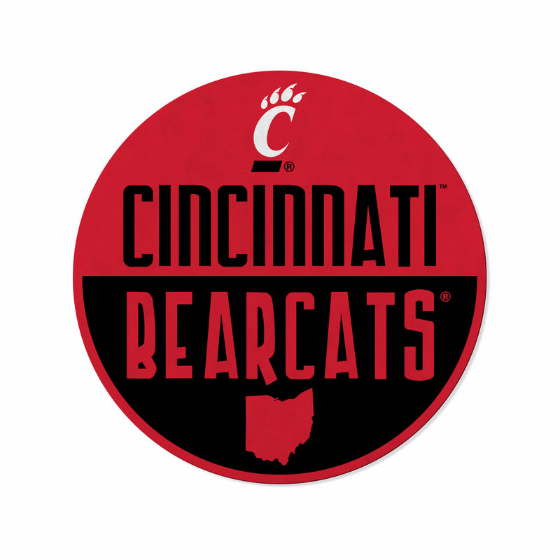 Cincinnati University Shape Cut Logo With Header Card - Classic Design