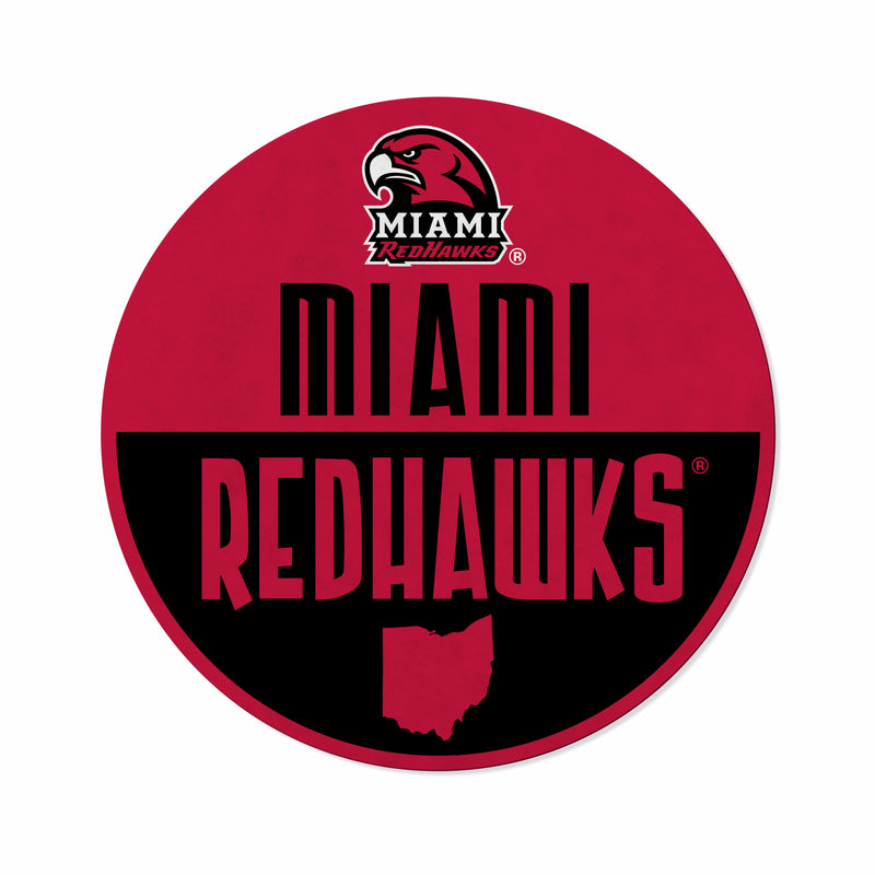 Miami Of Ohio Shape Cut Logo With Header Card - Classic Design