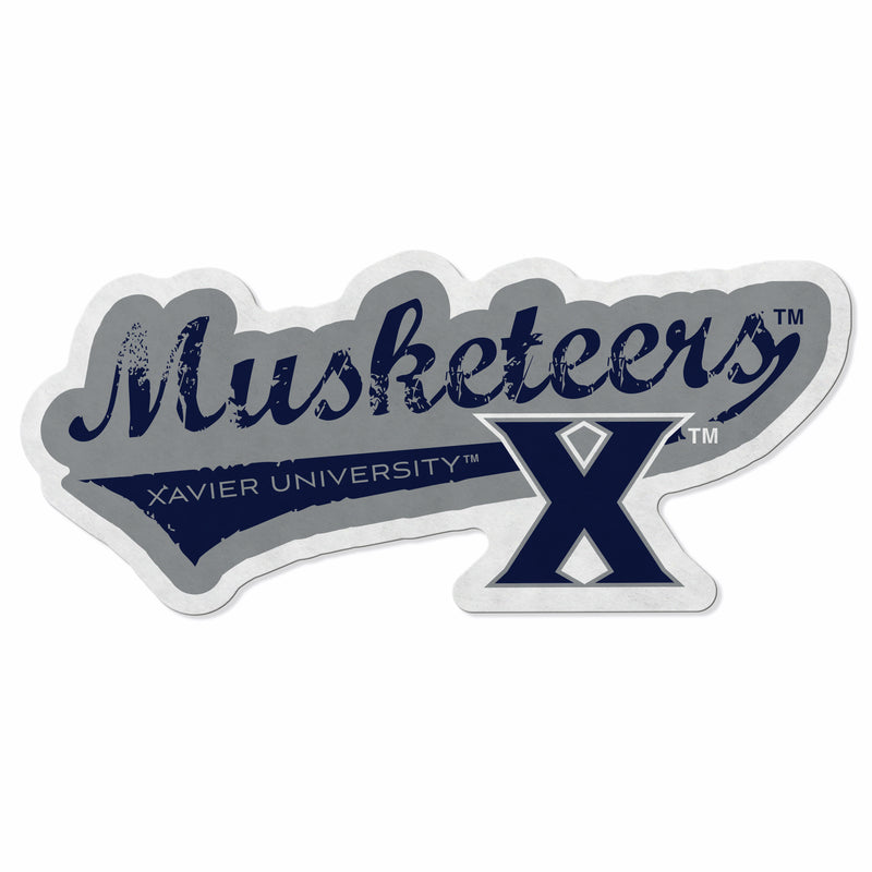 Xavier University Shape Cut Logo With Header Card - Distressed Design