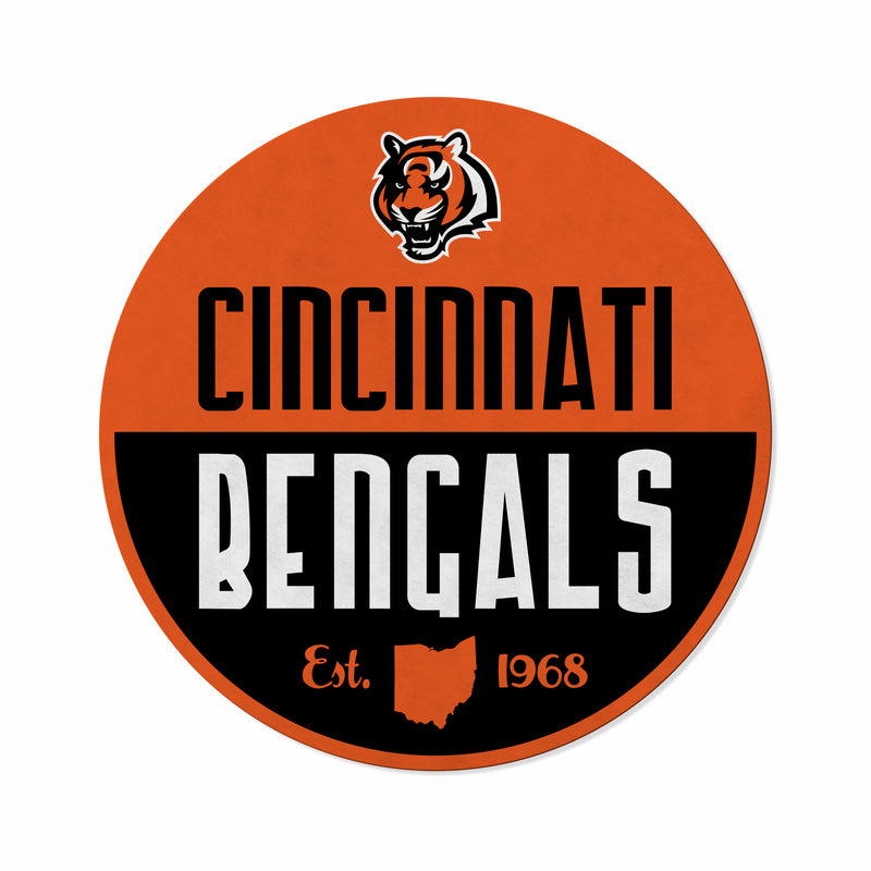 Bengals Shape Cut Logo With Header Card - Classic Design