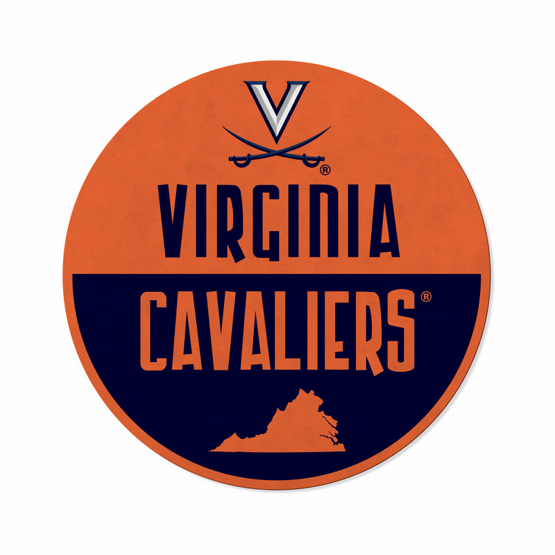 Virginia University Shape Cut Logo With Header Card - Classic Design