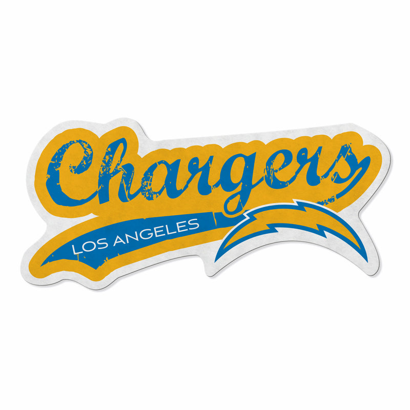 Chargers Shape Cut Logo With Header Card - Distressed Design