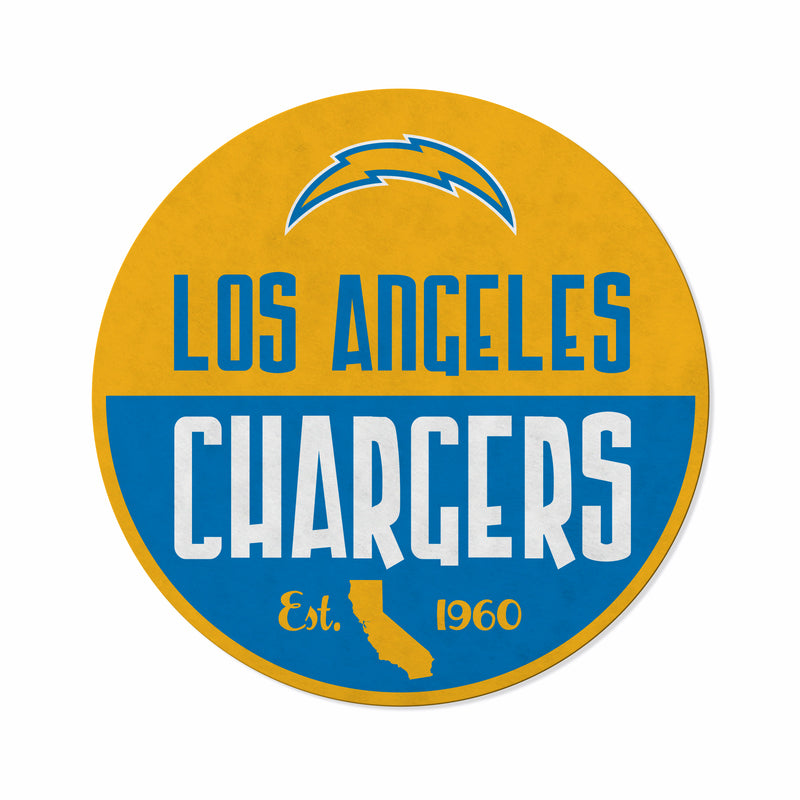 Chargers Shape Cut Logo With Header Card - Classic Design