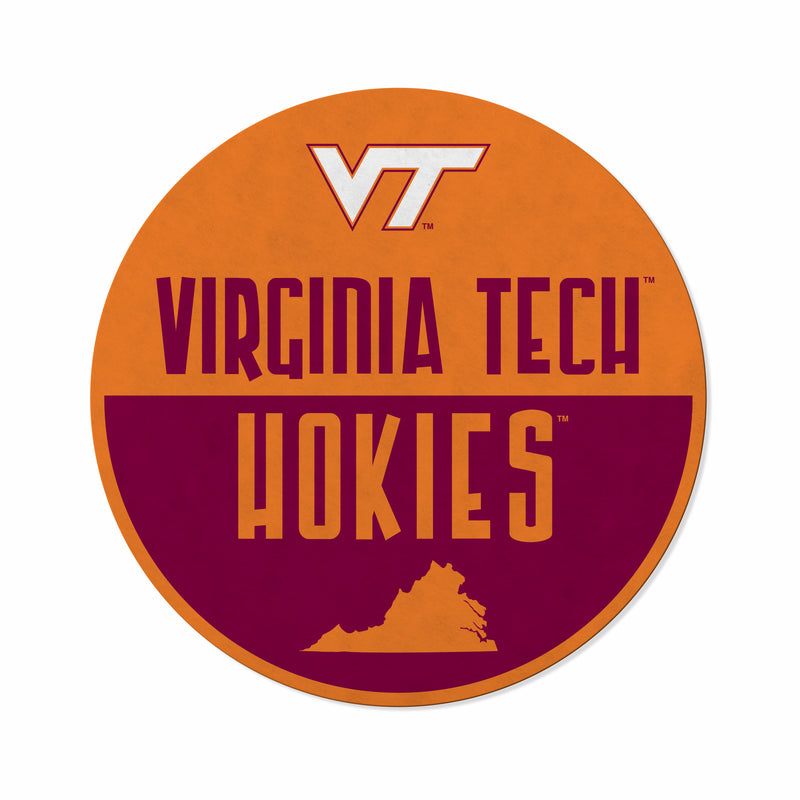 Virginia Tech Shape Cut Logo With Header Card - Classic Design