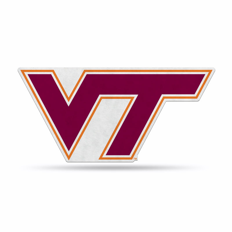 NCAA Virginia Tech Hokies Classic Team Logo Shape Cut Pennant - Home and Living Room Décor - Soft Felt EZ to Hang By Rico Industries