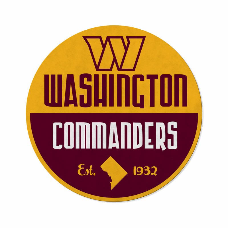 Commanders Shape Cut Logo With Header Card - Classic Design