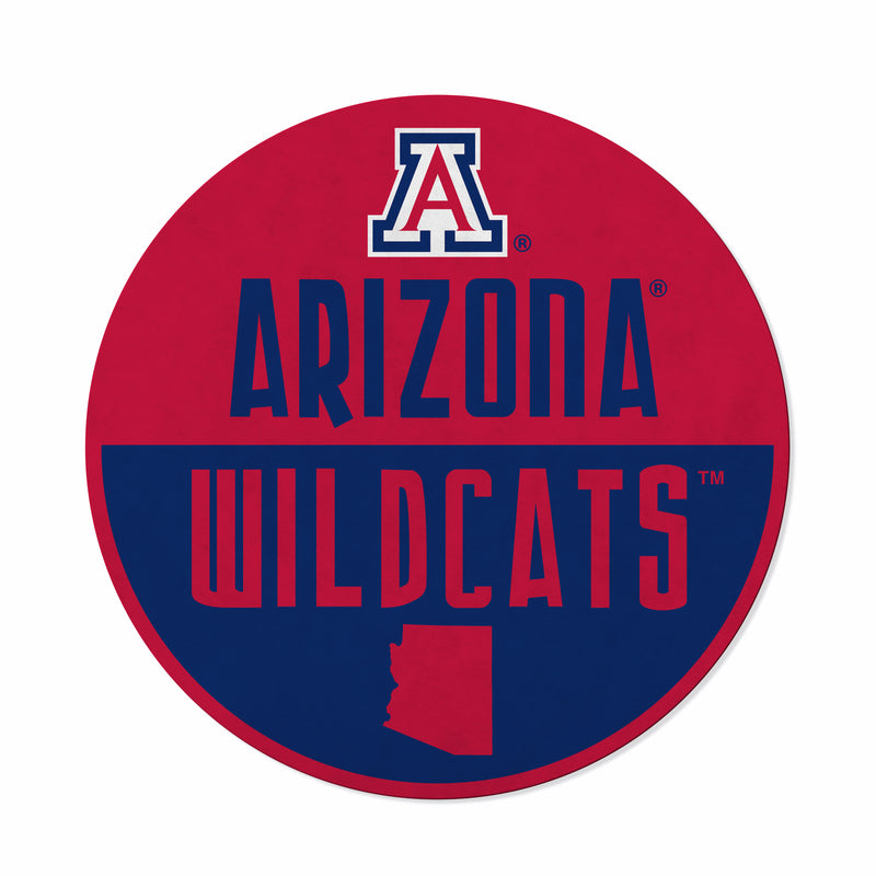 Arizona University Shape Cut Logo With Header Card - Classic Design