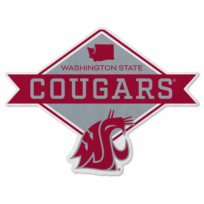 Washington State University Shape Cut Logo With Header Card - Diamond Design