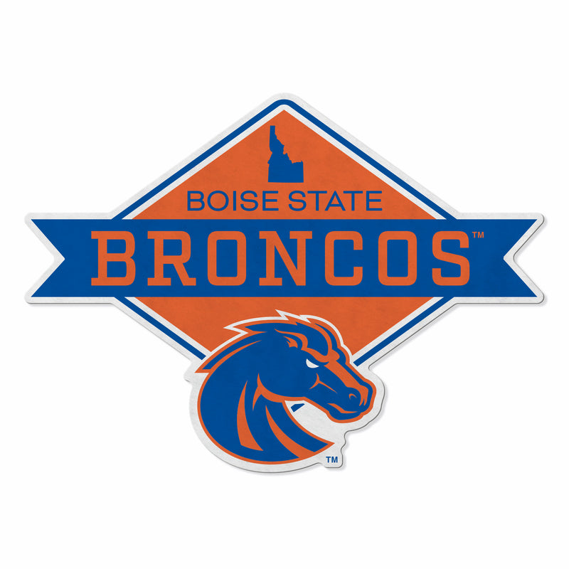 Boise State Shape Cut Logo With Header Card - Diamond Design