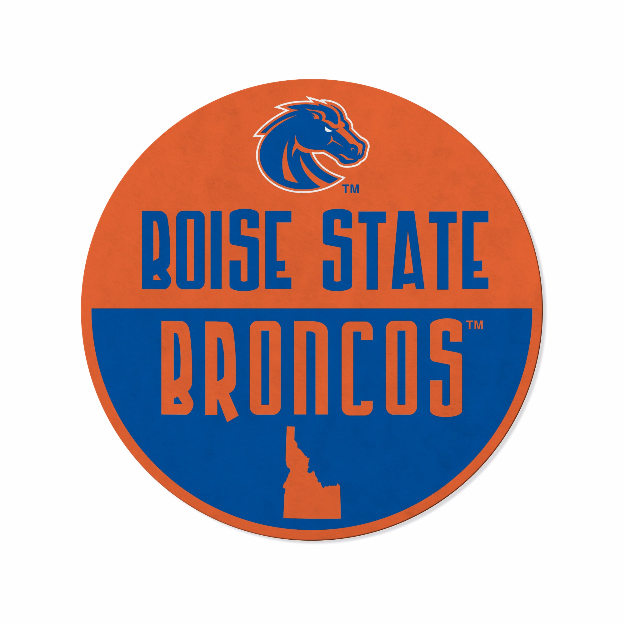 Boise State Shape Cut Logo With Header Card - Classic Design