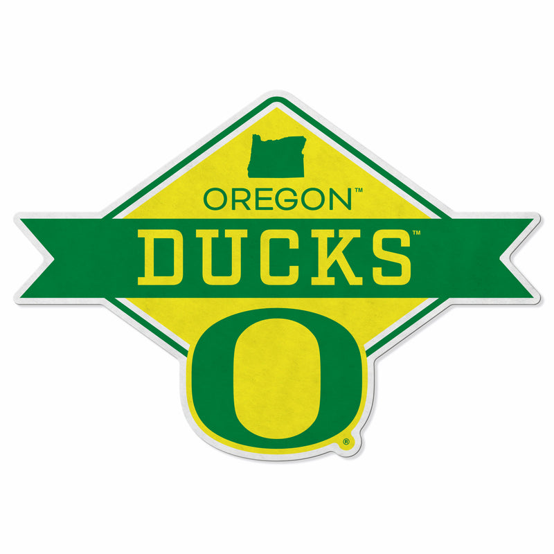 Oregon University Shape Cut Logo With Header Card - Diamond Design