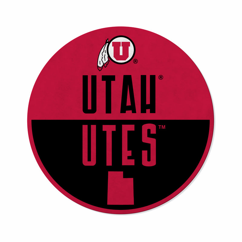 Utah University Shape Cut Logo With Header Card - Classic Design