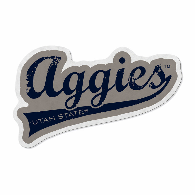 Utah State University Shape Cut Logo With Header Card - Distressed Design