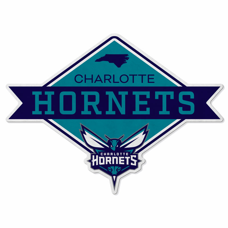 Hornets Shape Cut Logo With Header Card - Diamond Design