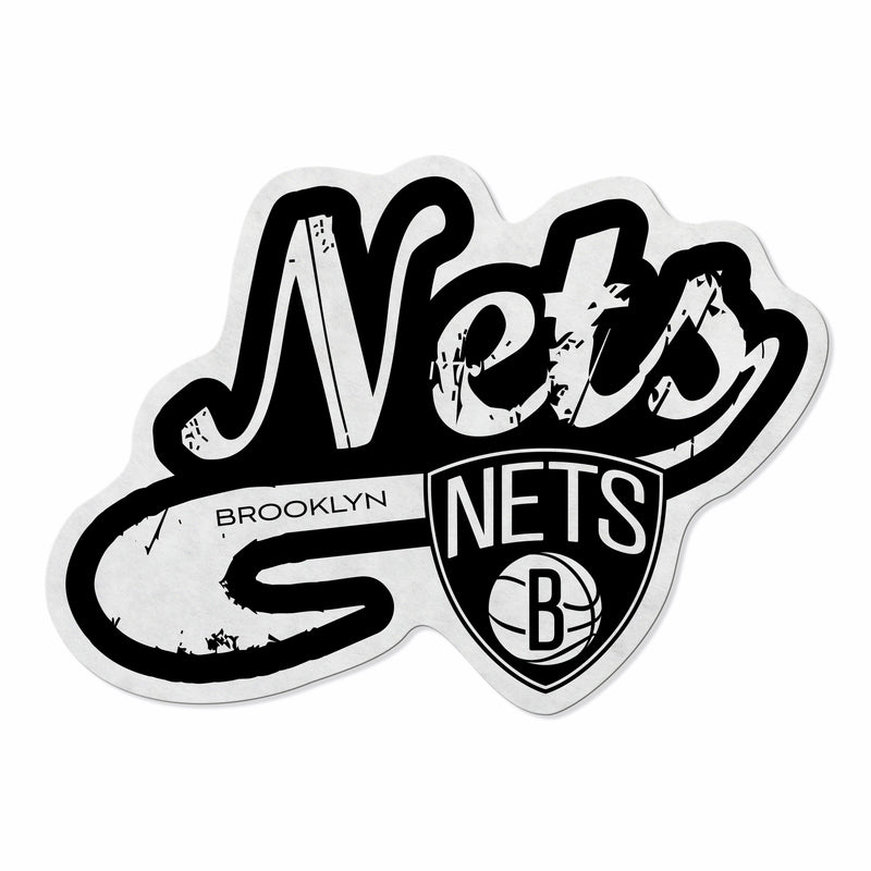 Nets Shape Cut Logo With Header Card - Distressed Design