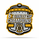 NHL Boston Bruins Multi Time Championship Shape Cut Pennant - Home and Living Room Décor - Soft Felt EZ to Hang By Rico Industries
