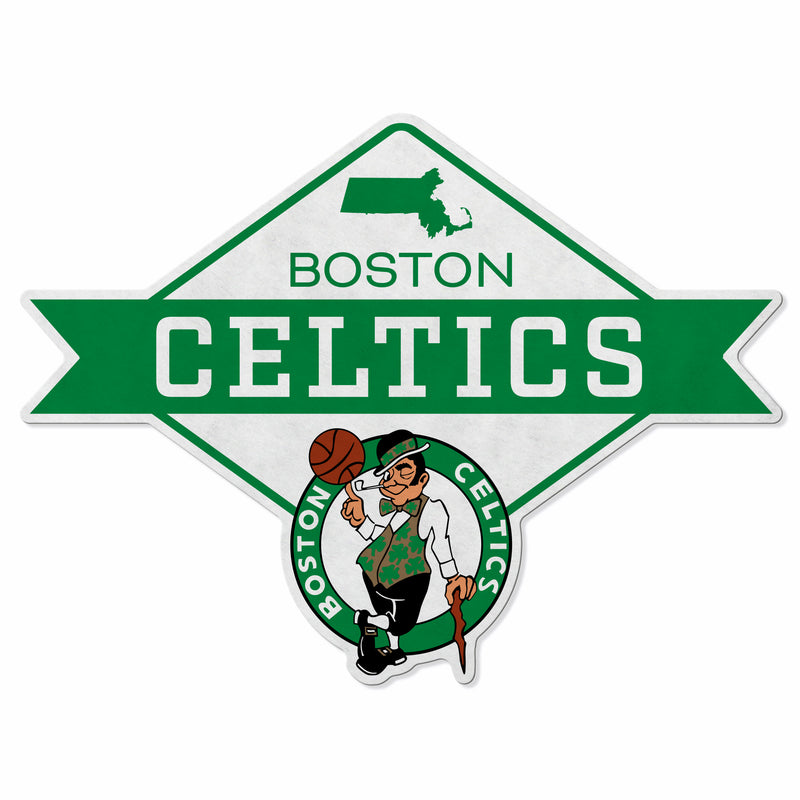 Celtics Shape Cut Logo With Header Card - Diamond Design