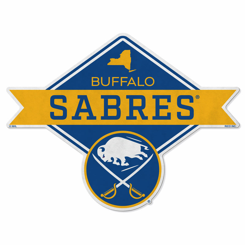 Sabres Shape Cut Logo With Header Card - Diamond Design