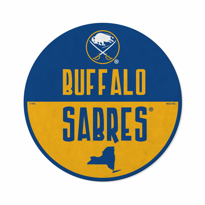 Sabres Shape Cut Logo With Header Card - Classic Design