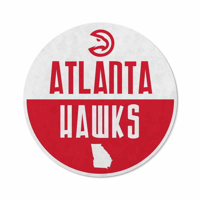 Hawks - Atl Shape Cut Logo With Header Card - Classic Design