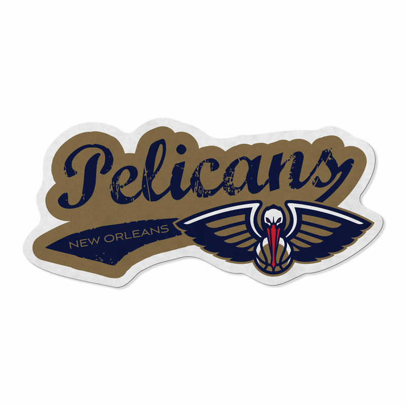 Pelicans Shape Cut Logo With Header Card - Distressed Design