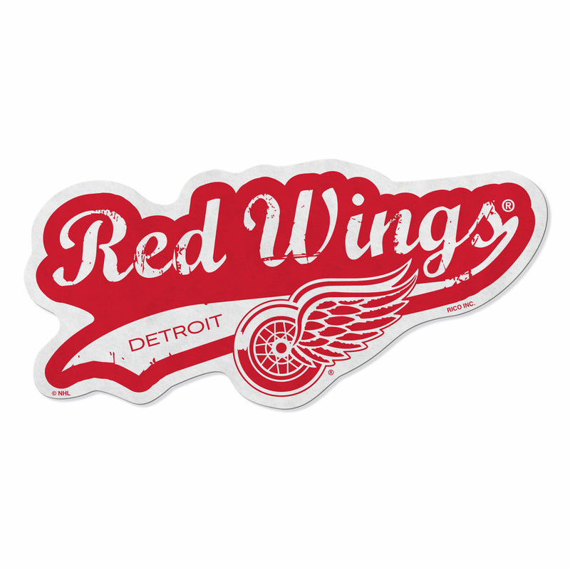 Red Wings Shape Cut Logo With Header Card - Distressed Design