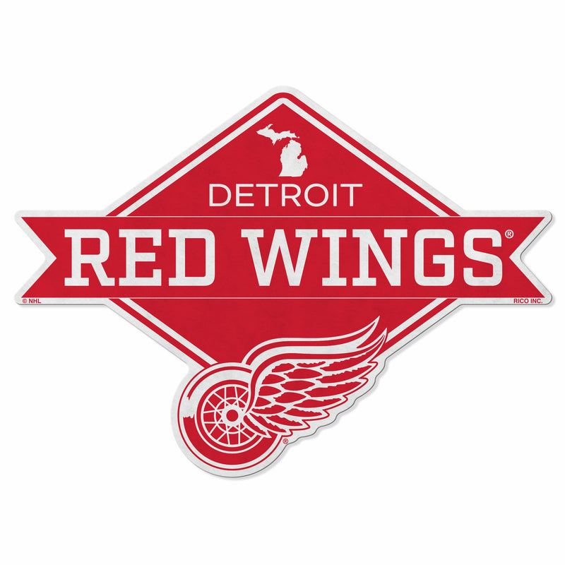 Red Wings Shape Cut Logo With Header Card - Diamond Design