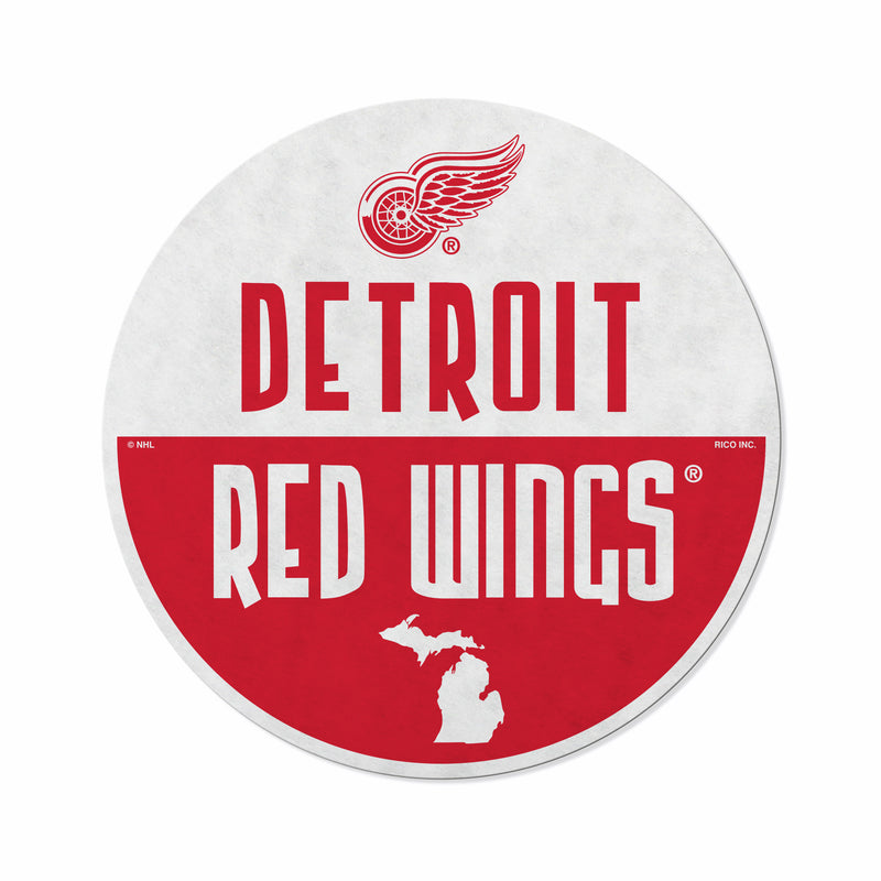 Red Wings Shape Cut Logo With Header Card - Classic Design