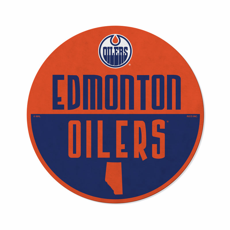 Oilers Shape Cut Logo With Header Card - Classic Design