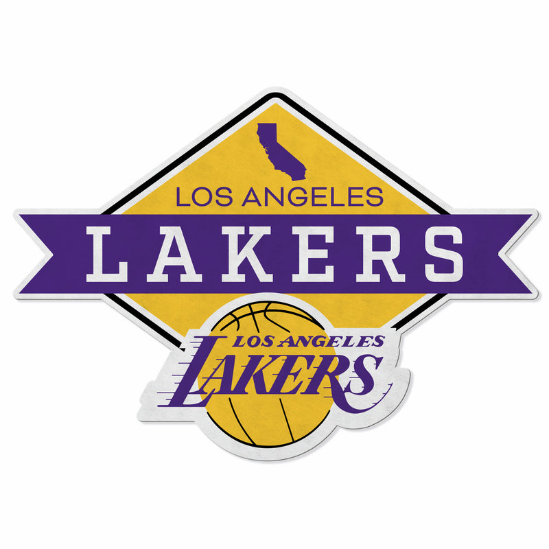 Lakers Shape Cut Logo With Header Card - Diamond Design