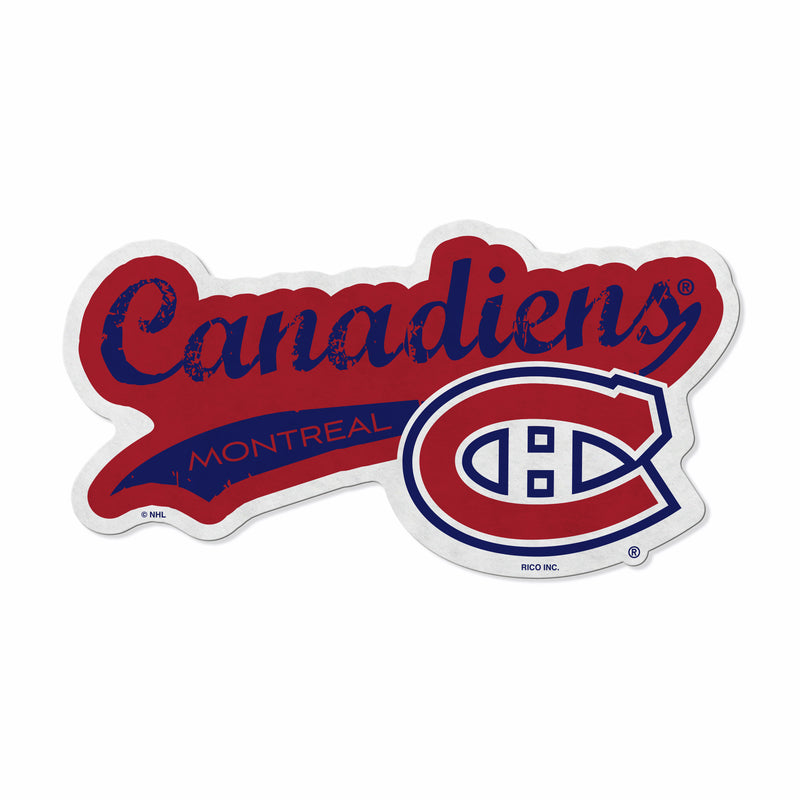 Canadiens Shape Cut Logo With Header Card - Distressed Design