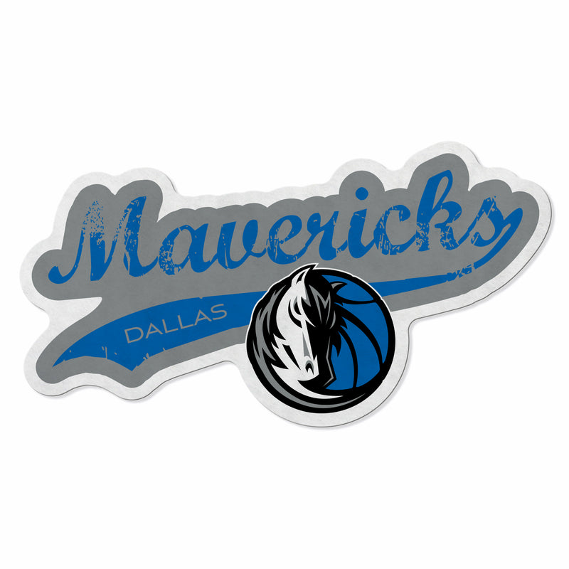 Mavericks Shape Cut Logo With Header Card - Distressed Design