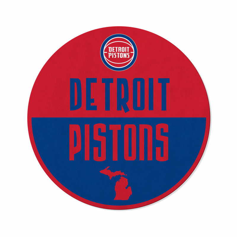 Pistons Shape Cut Logo With Header Card - Classic Design