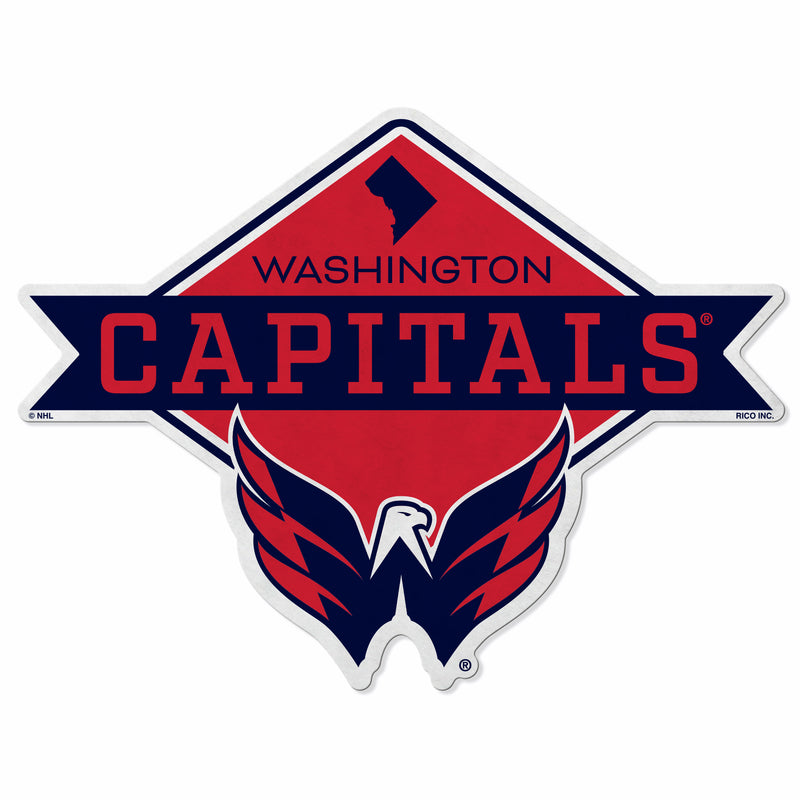 Capitals Shape Cut Logo With Header Card - Diamond Design