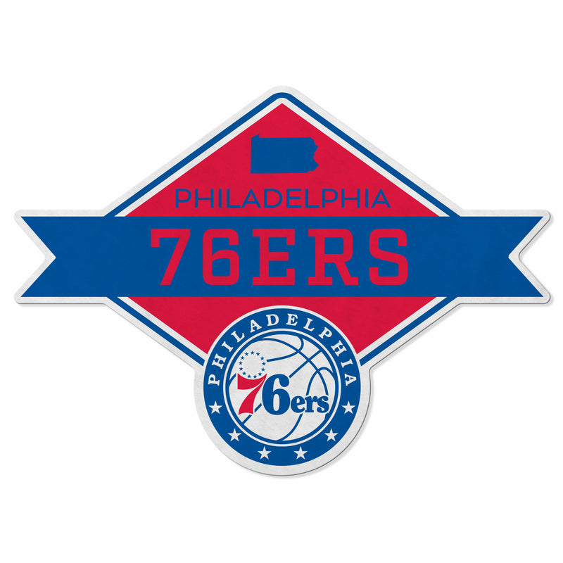 76Ers Shape Cut Logo With Header Card - Diamond Design