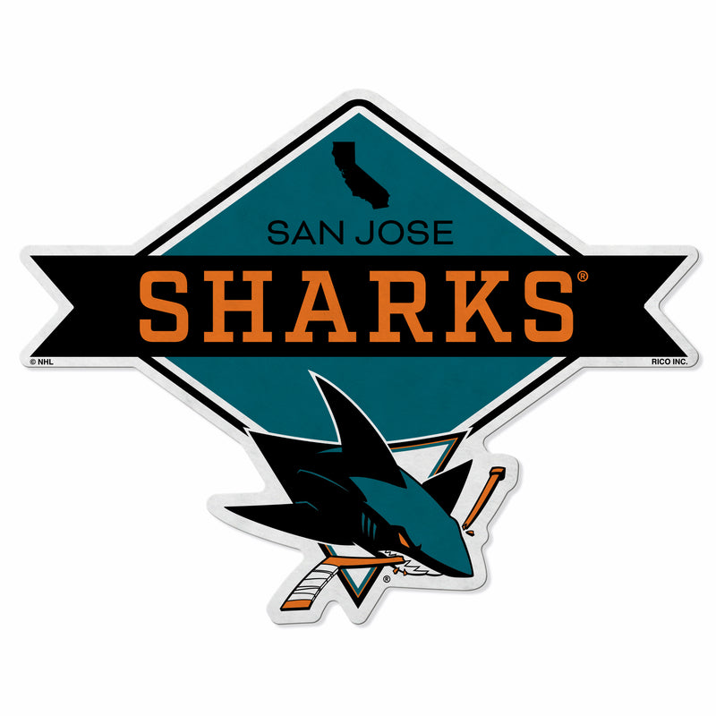 Sharks Shape Cut Logo With Header Card - Diamond Design