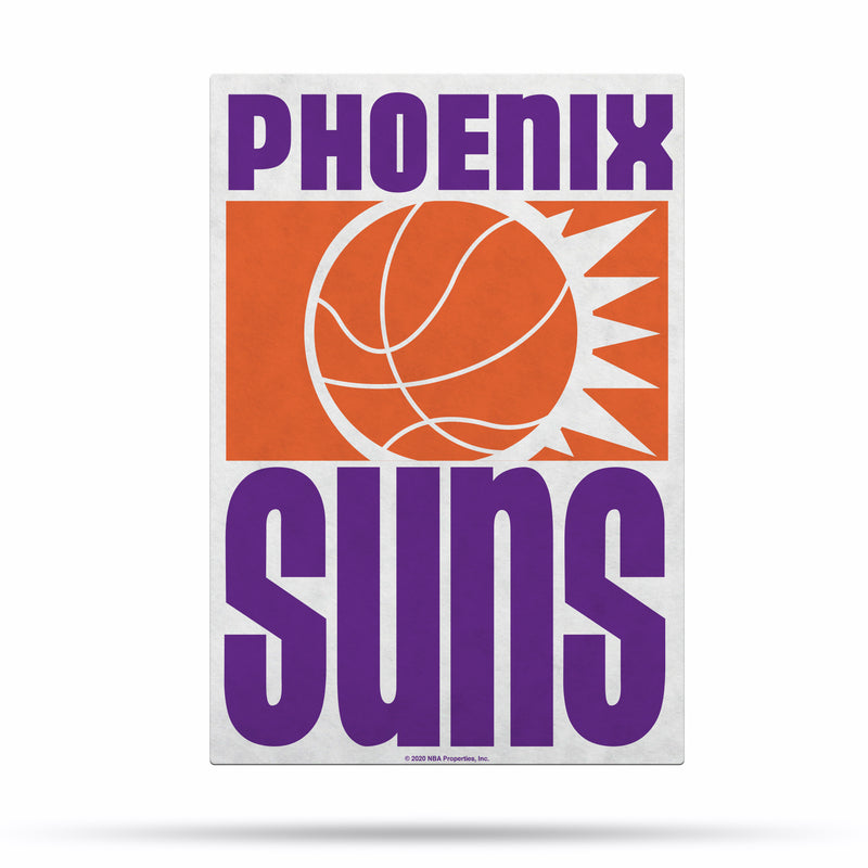 NBA Phoenix Suns Retro Shape Cut Pennant - Home and Living Room Décor - Soft Felt EZ to Hang By Rico Industries