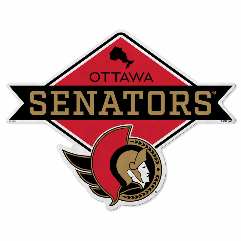 Senators Shape Cut Logo With Header Card - Diamond Design