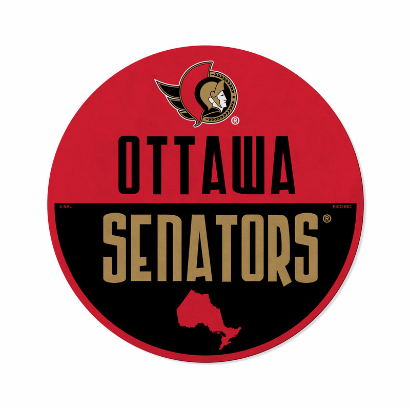 Senators Shape Cut Logo With Header Card - Classic Design