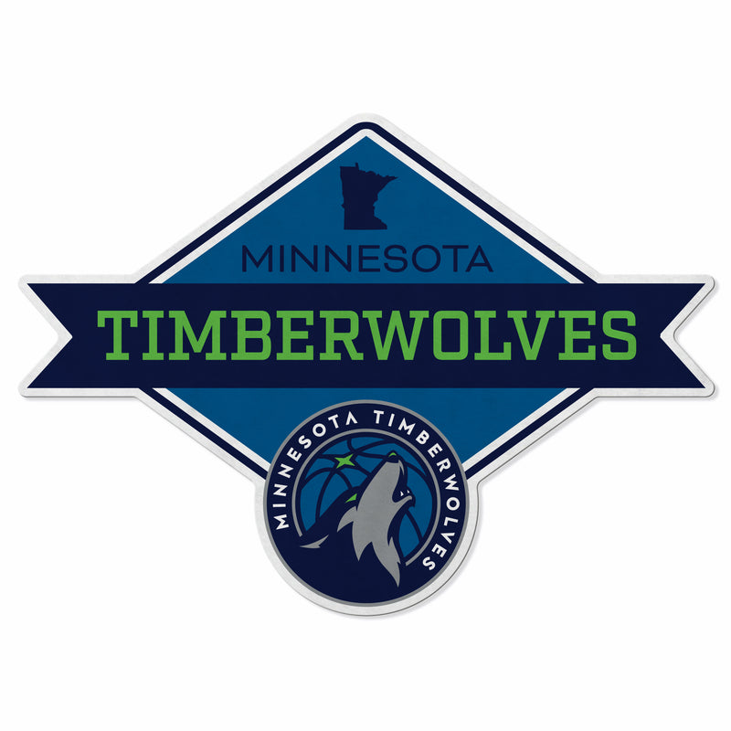 Timberwolves Shape Cut Logo With Header Card - Diamond Design