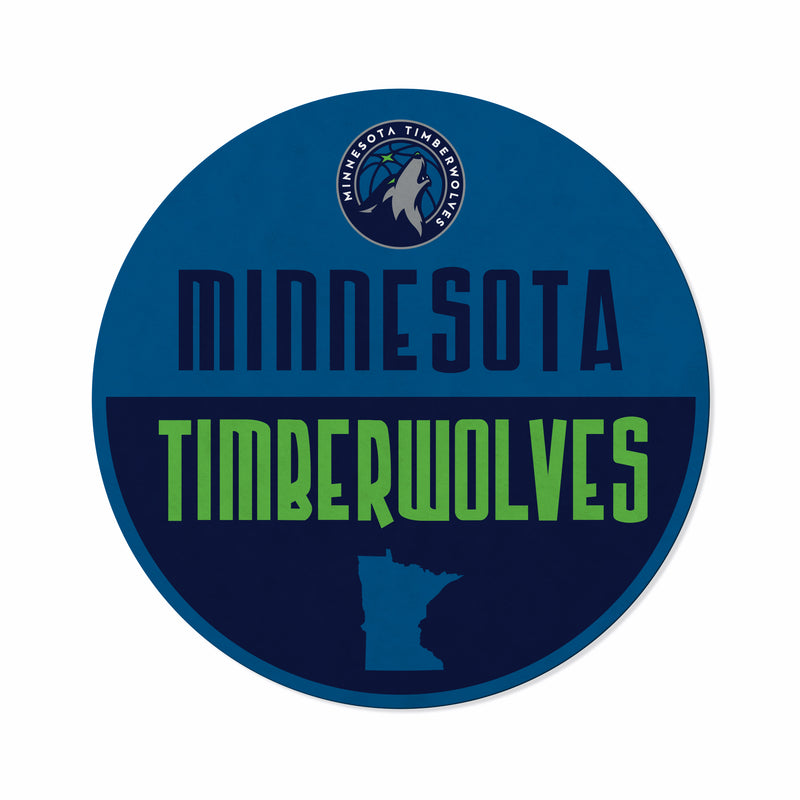 Timberwolves Shape Cut Logo With Header Card - Classic Design