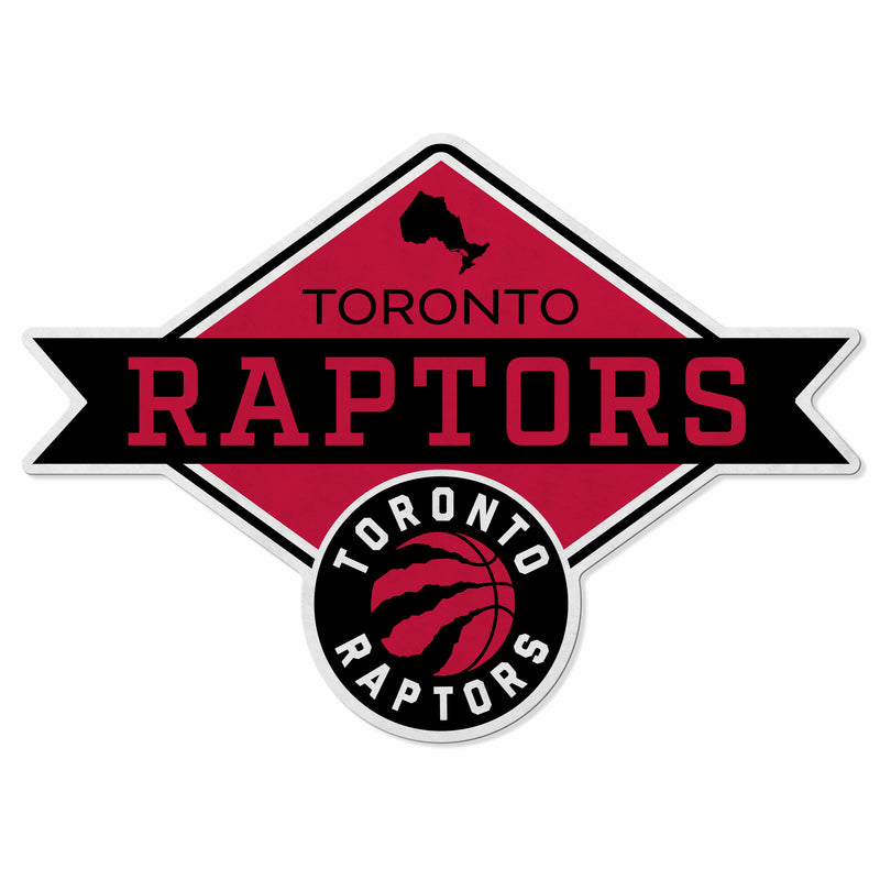 Raptors Shape Cut Logo With Header Card - Diamond Design