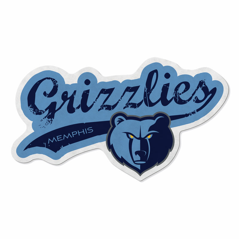 Grizzlies Shape Cut Logo With Header Card - Distressed Design