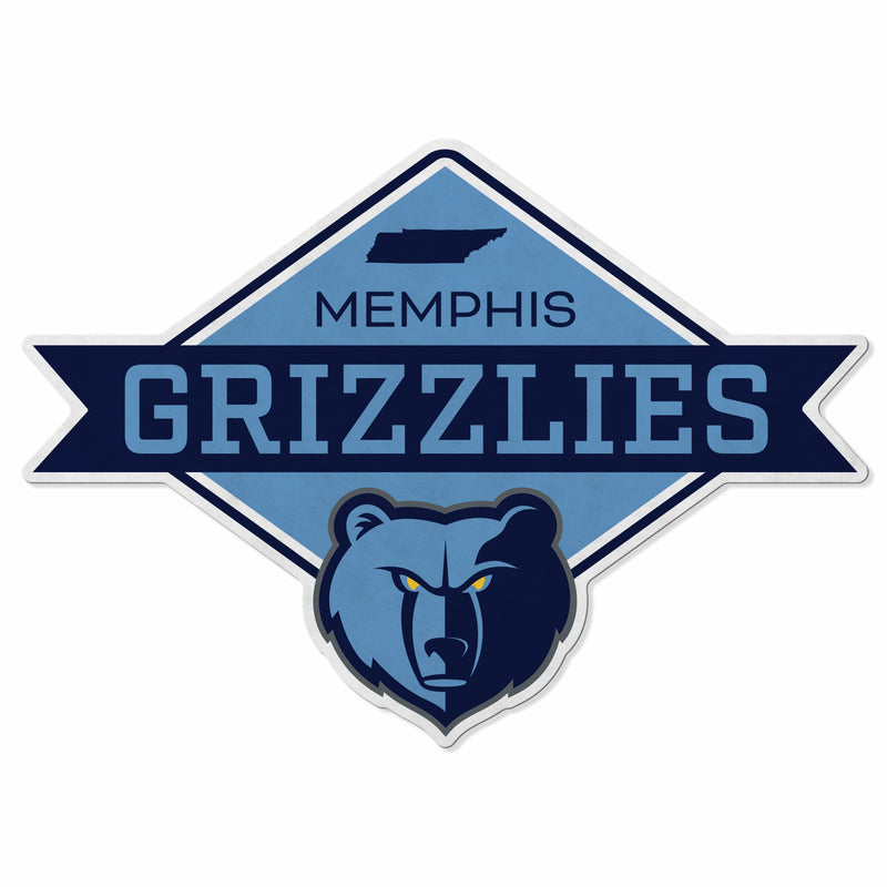 Grizzlies Shape Cut Logo With Header Card - Diamond Design