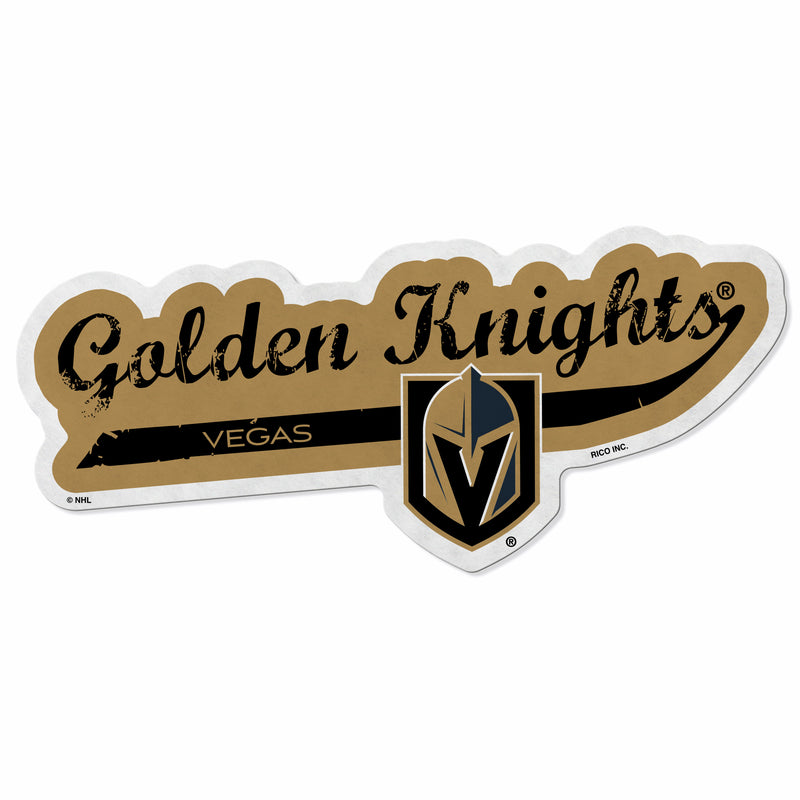 Golden Knights Shape Cut Logo With Header Card - Distressed Design