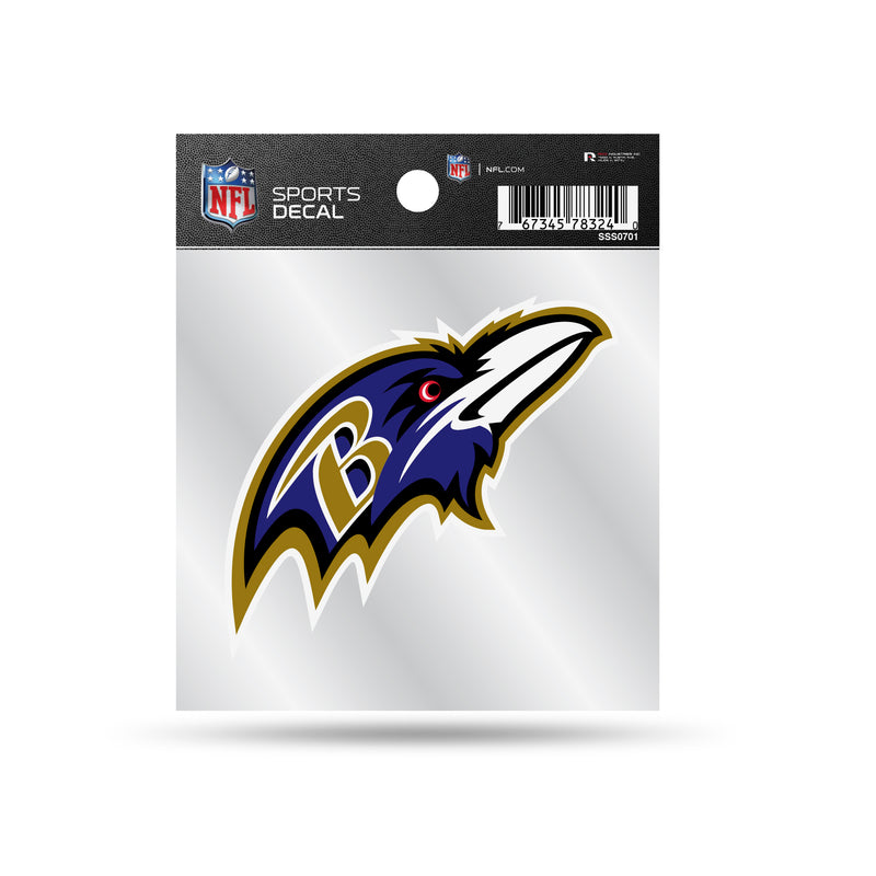 Ravens Clear Backer Decal W/ Primary Logo (4"X4")